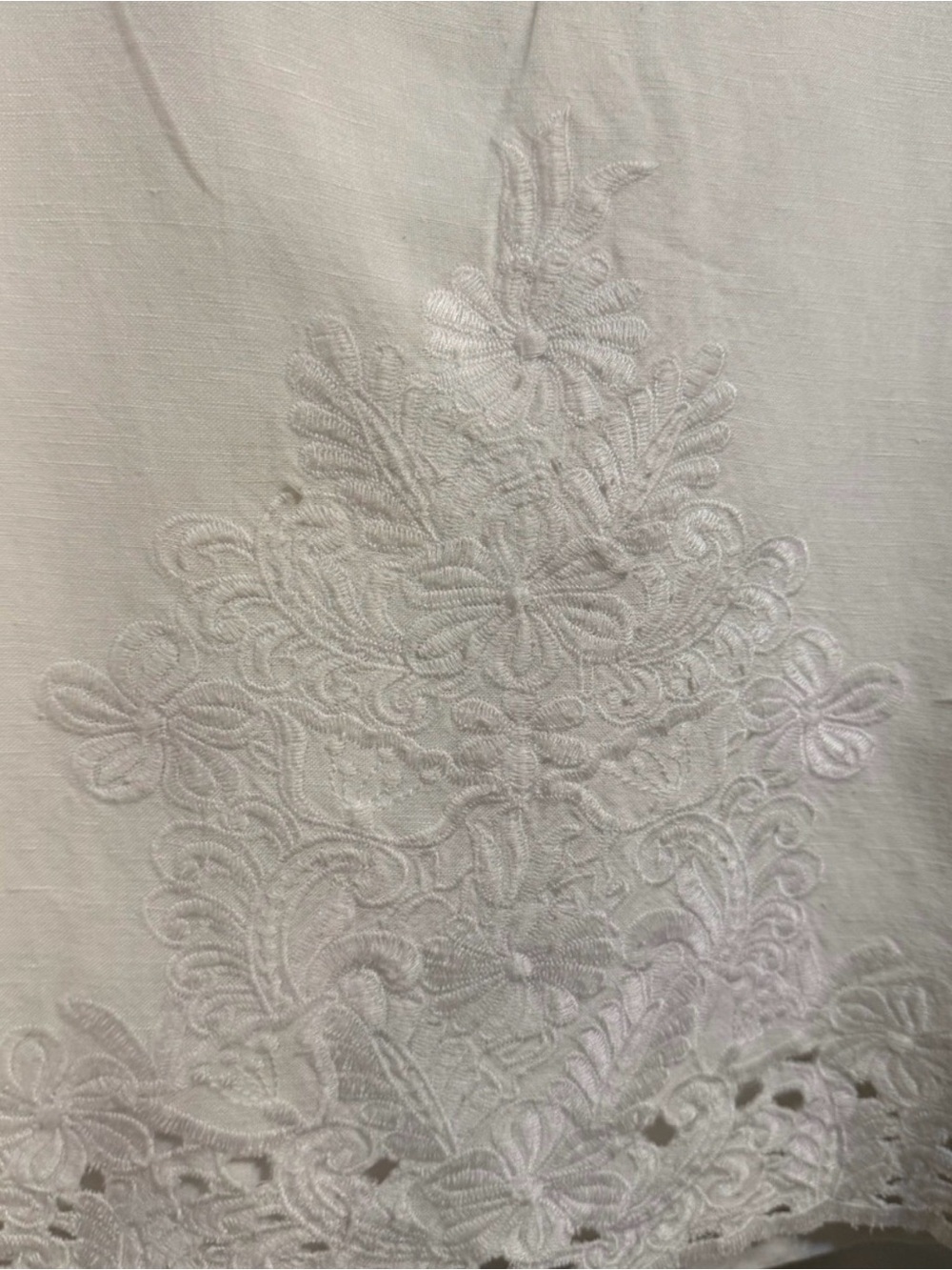 Grace Elements White Linen/Rayon Top L - Picture 5 of 7
